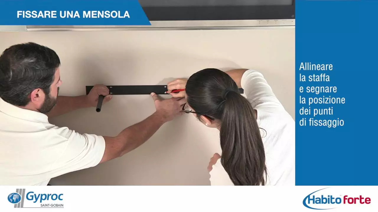 Come montare mensole e pensili su una parete HABITO FORTE thumbnail